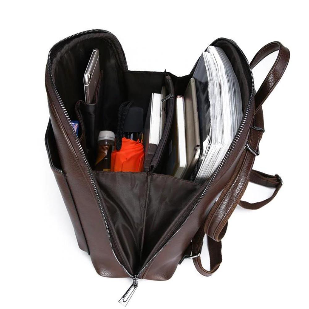 Eleganter Rucksack mit Doppelreißverschluss – Zeitloses Design