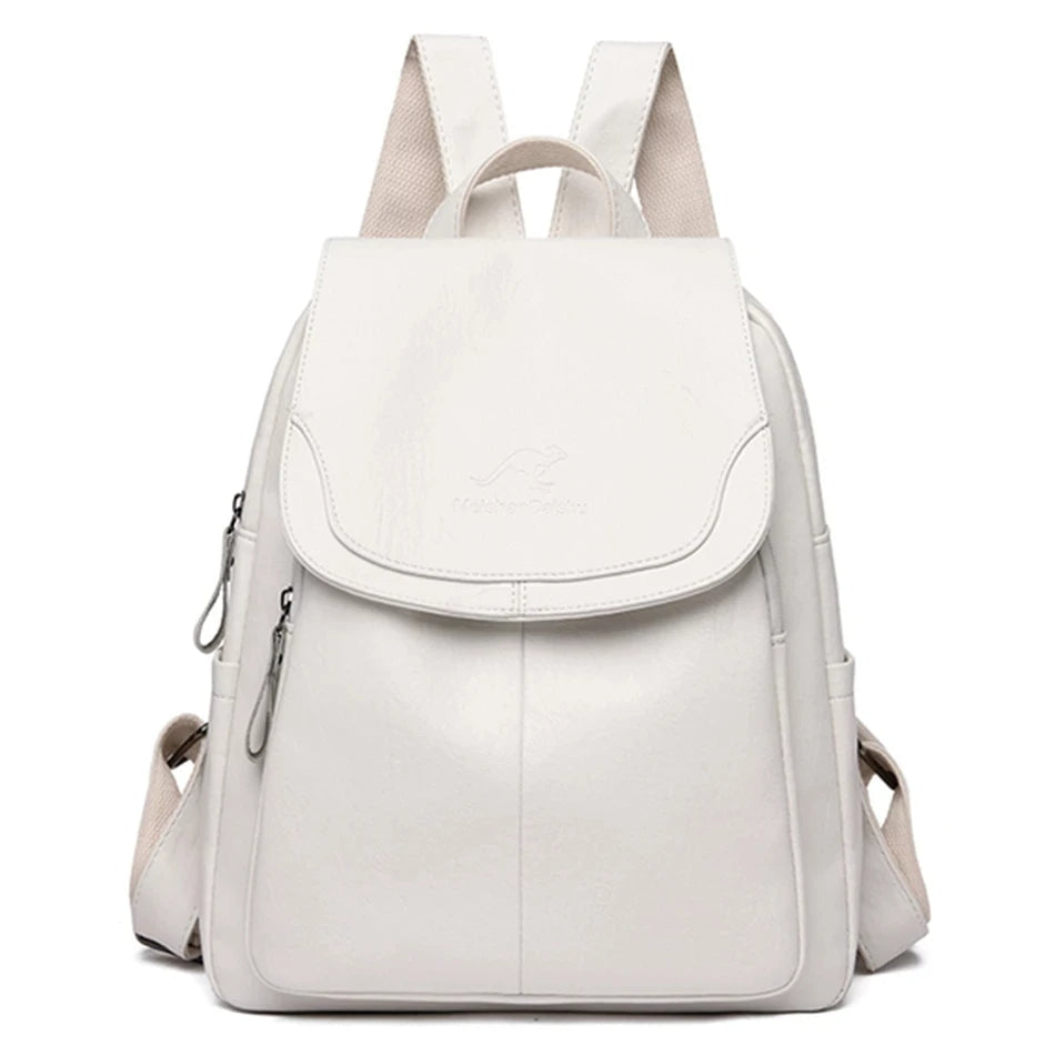 Eda | Leder-Rucksack mit Sicherheitsfunktion