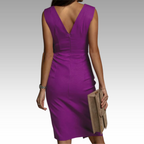 Regalia™ – Elegantes V-Ausschnitt Kleid mit tailliertem Schnitt und Schlitz