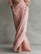 Savenora | V-Neck Rosa Maxi Dress