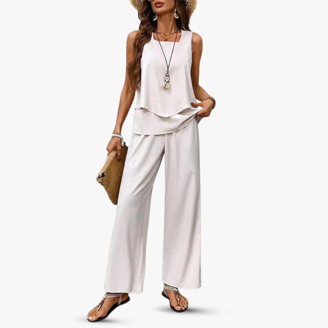 Amara™ – Exquisites Zweiteiliges Set mit Ärmellosem Top und Hose