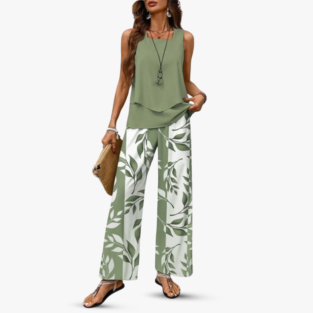 Amara™ – Exquisites Zweiteiliges Set mit Ärmellosem Top und Hose