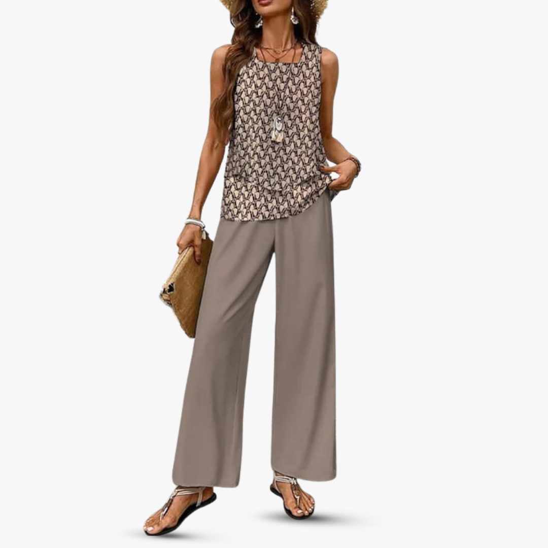 Amara™ – Exquisites Zweiteiliges Set mit Ärmellosem Top und Hose