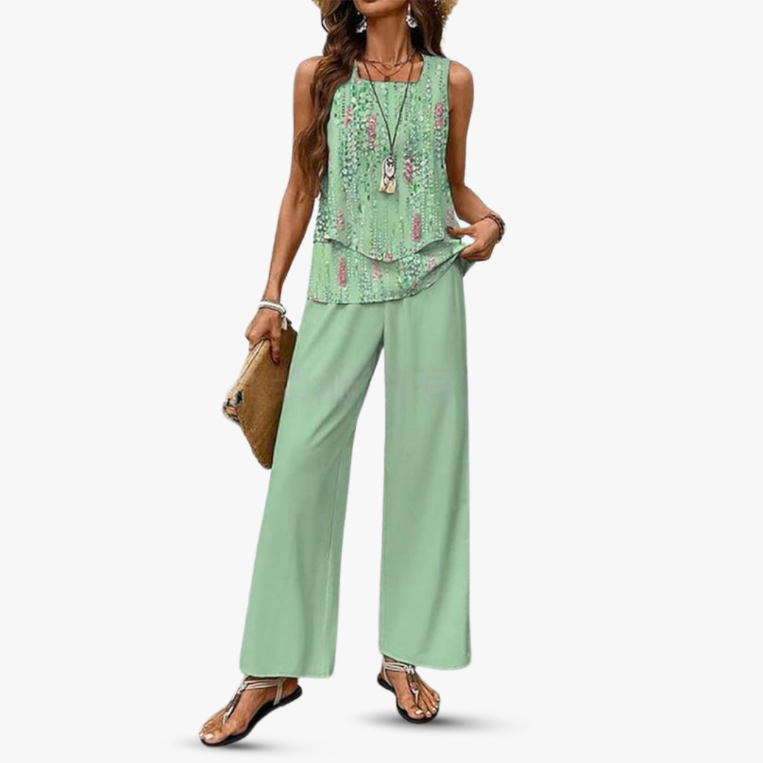 Amara™ – Exquisites Zweiteiliges Set mit Ärmellosem Top und Hose