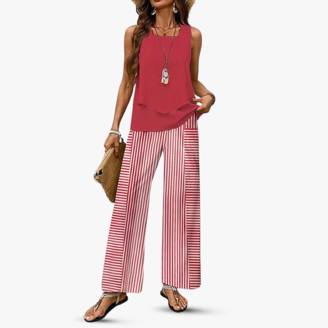 Amara™ – Exquisites Zweiteiliges Set mit Ärmellosem Top und Hose