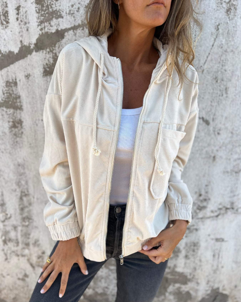 Sommerfeld | Kapuzen-Cordjacke mit Zip