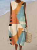 Iris™ Geometric Pattern Midi Dress