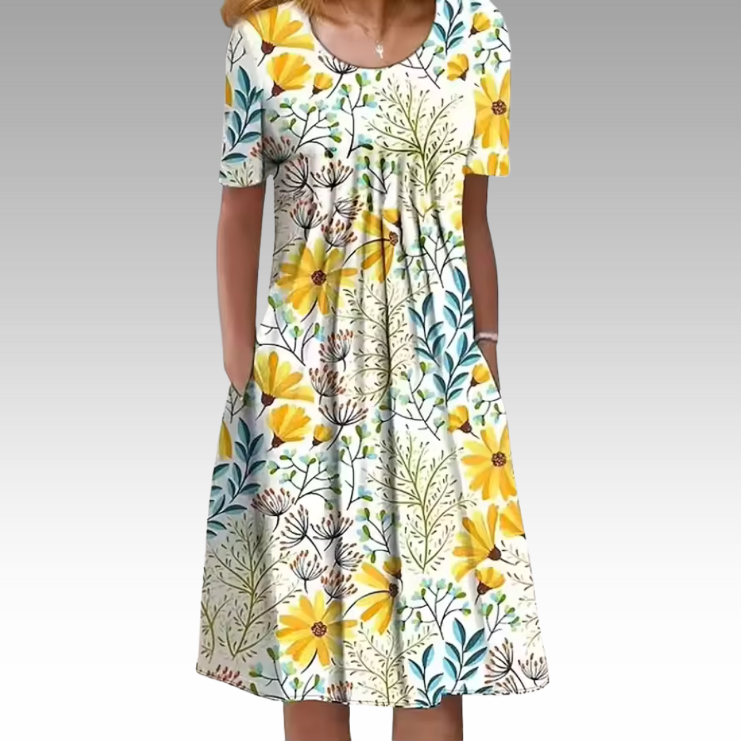 Ziva™ – Elegantes Kleid mit floralem Muster und Bauchbedeckung