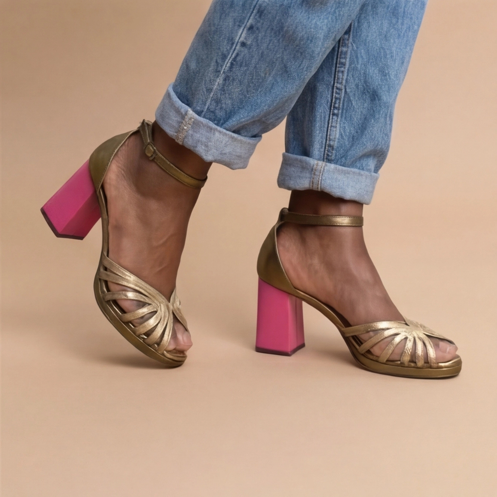 Sommerfeld™ | Elegant Gold Block Heels