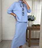 Marlene™ - Strick-Set mit Rippstrickrock