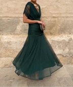 Lady™ - Elegantes Maxikleid mit V-Ausschnitt für besondere Anlässe