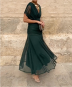 Lady™ - Elegantes Maxikleid mit V-Ausschnitt für besondere Anlässe