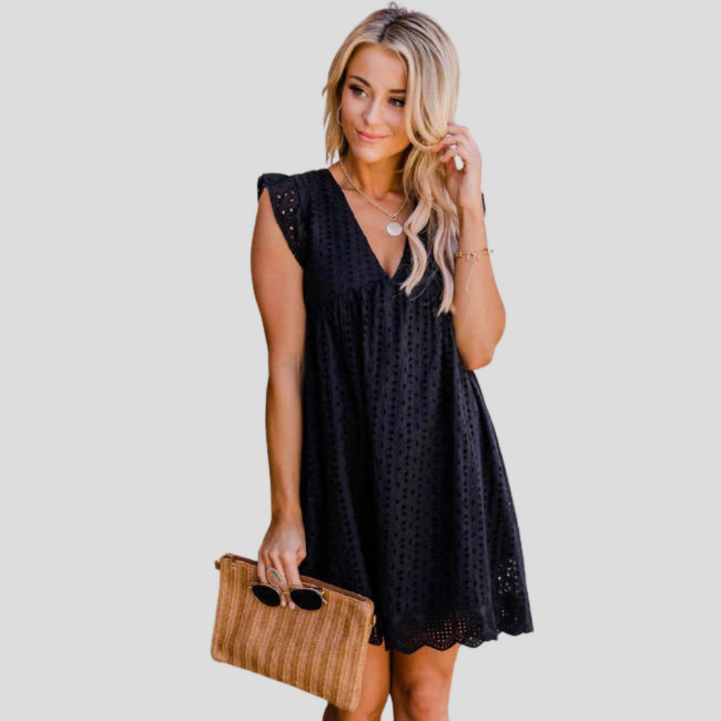 Elspeth™ – Sommerkleid mit Taschen, Spitzen-Details und integrierten Shorts