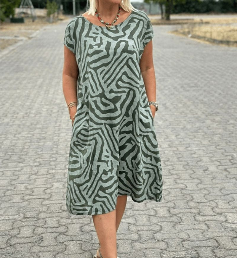 Solina™ – Kleid mit Rundhalsausschnitt und stilvollem, bauchbedeckendem Design