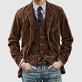 Andrei Corduroy Jacket and Vest Ensemble