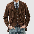 Andrei Corduroy Jacket and Vest Ensemble