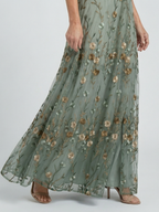 Savenora | Halter Neck Floral Maxi Dress