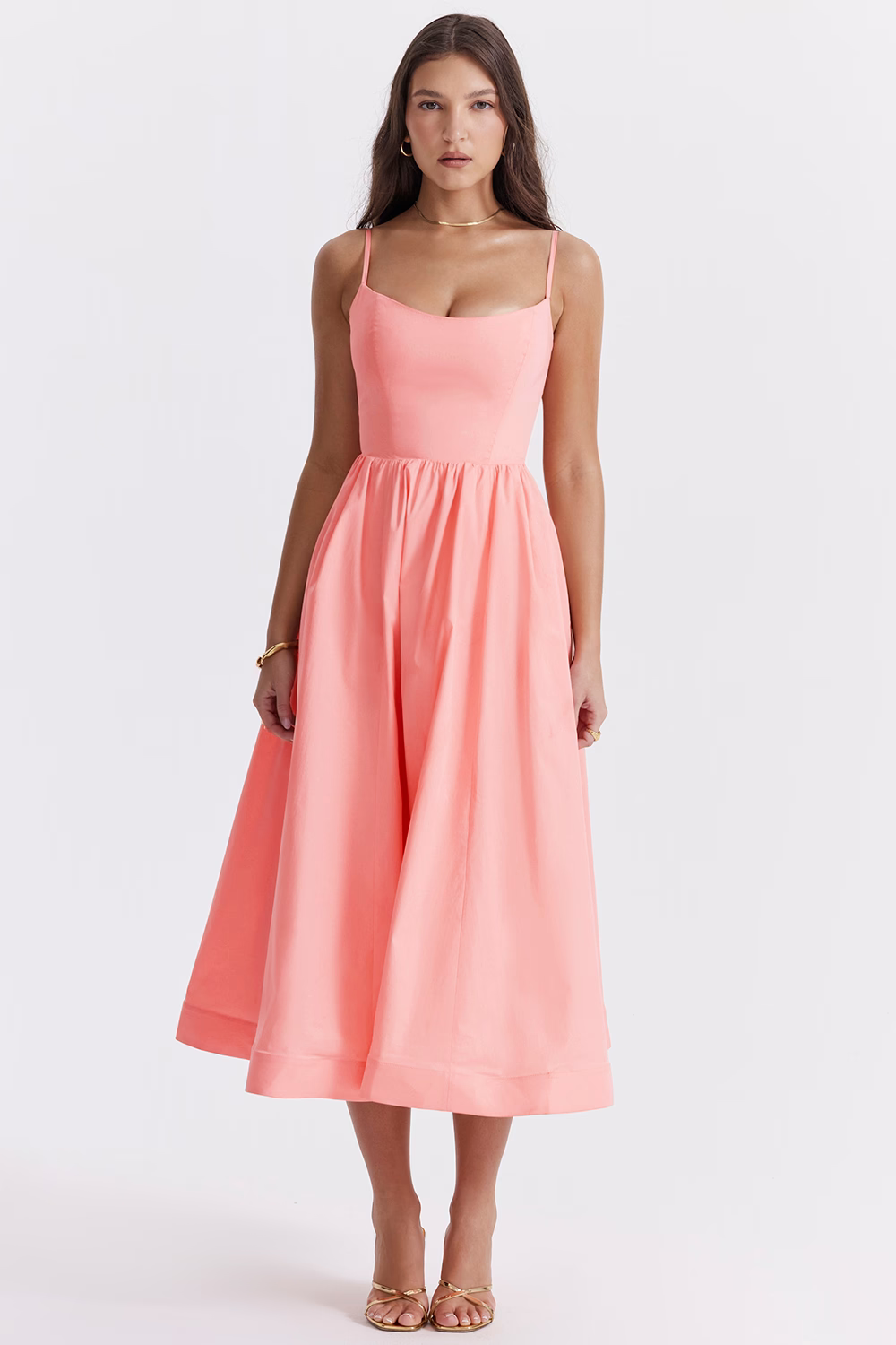 ESTELLE | Elegantes Sommer-Midi-Kleid mit Korsett