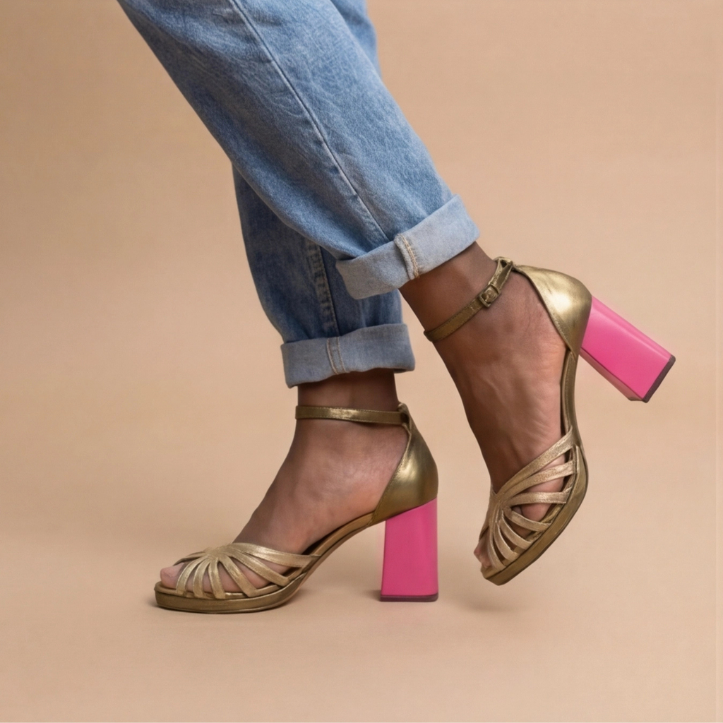 Sommerfeld™ | Elegant Gold Block Heels
