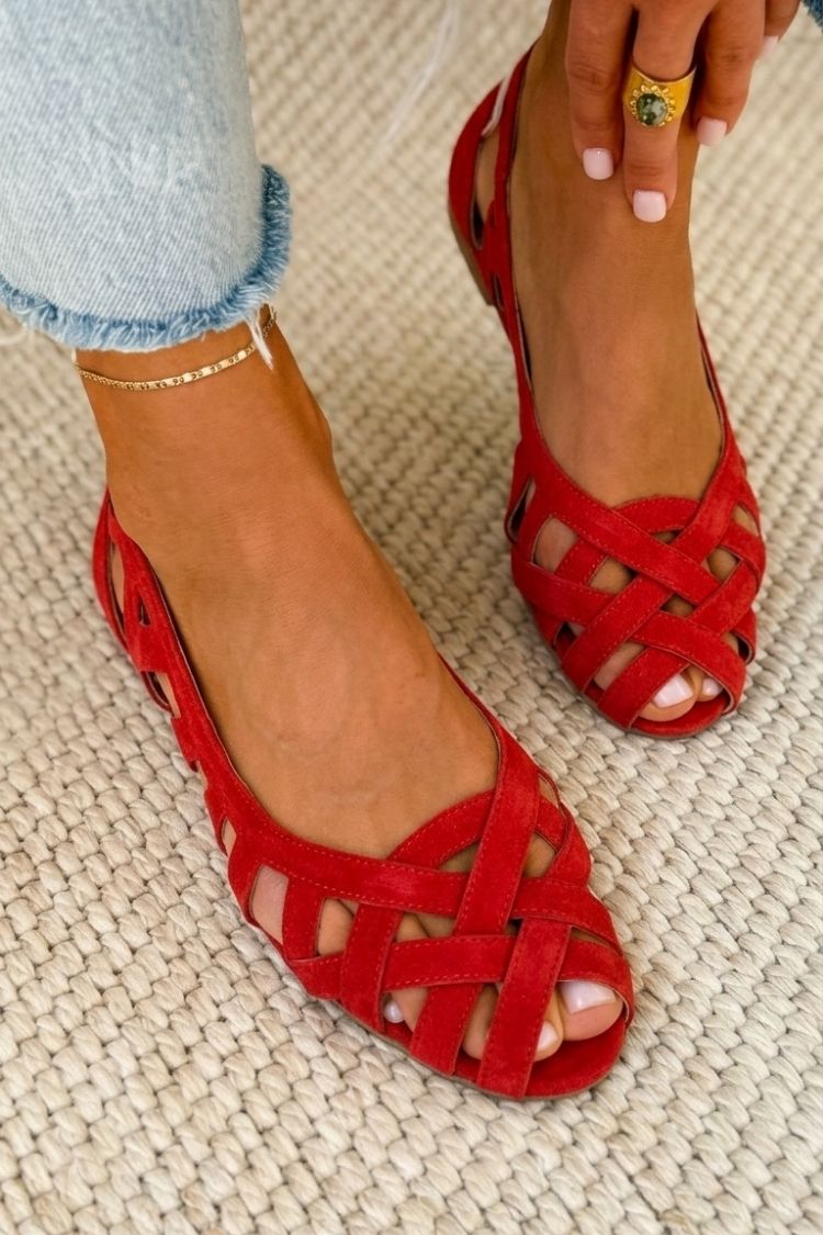 Hilda | Flache Sandalen mit offener Spitze