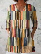 Avery | Lange Bluse mit ausdrucksstarkem Muster
