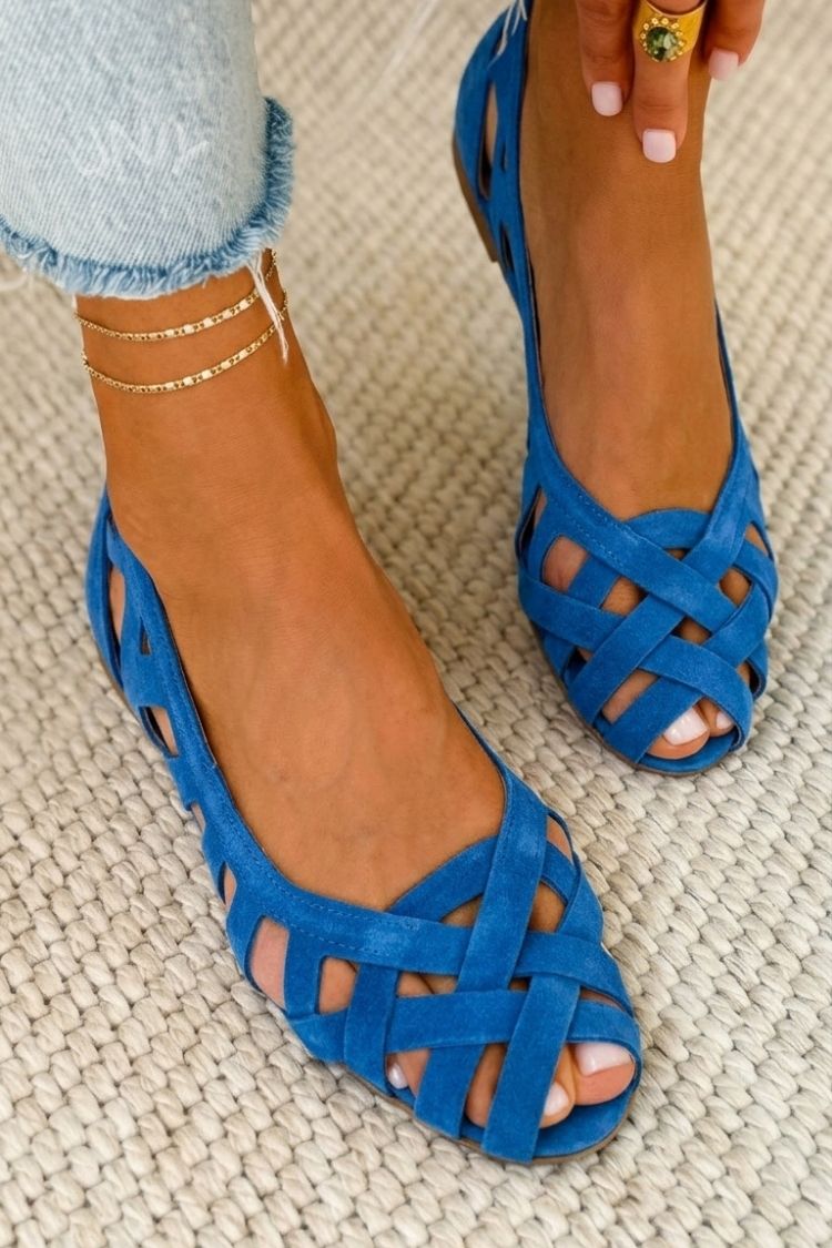 Hilda | Flache Sandalen mit offener Spitze