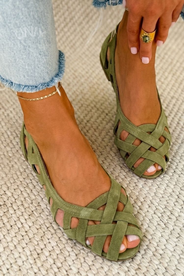 Hilda | Flache Sandalen mit offener Spitze