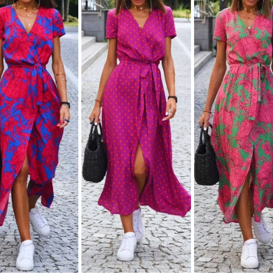 Jorlyn™ - Elegantes Kleid mit V-Ausschnitt und figurbetonter Silhouette