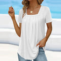 Nami | Elegante Bluse mit quadratischem Dekolleté