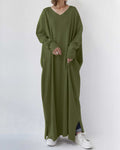 Serenya™ - Elegantes Kleid mit langen Ärmeln und V-Ausschnitt
