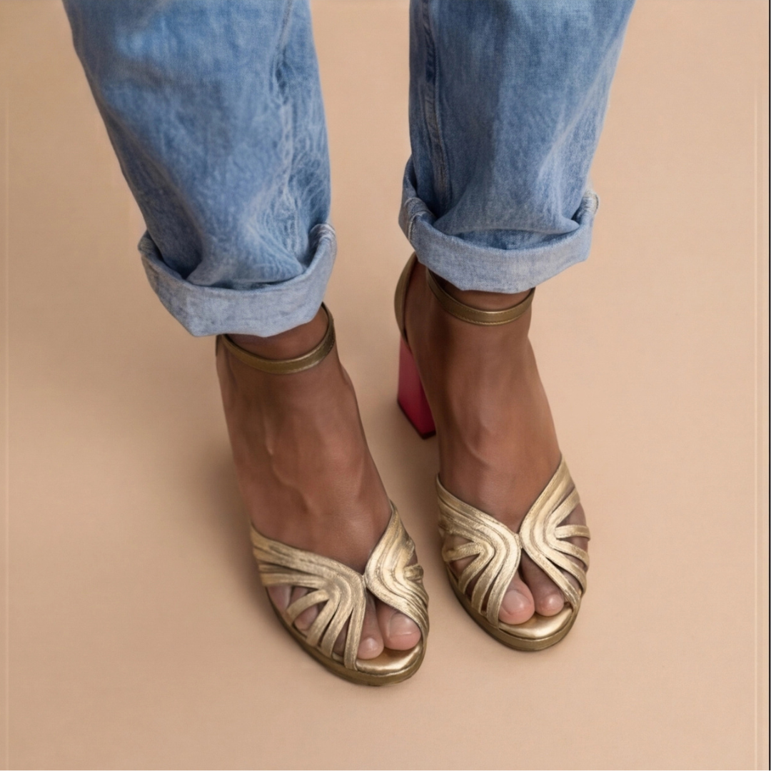 Sommerfeld™ | Elegant Gold Block Heels