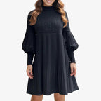 Avelyn™ - Elegantes Plisseekleid mit modischen Laternenärmeln für Damen