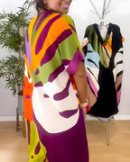 Leafara™ - Entspanntes Kleid im lebhaften Blattmuster