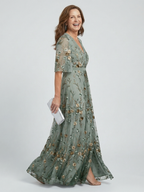 Savenora | Halter Neck Floral Maxi Dress