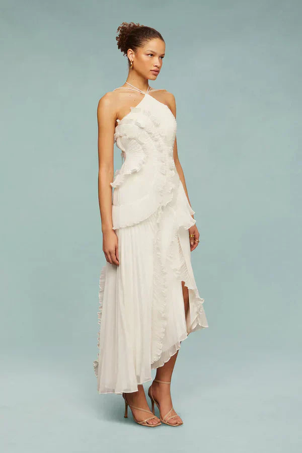 LIYANA | Ruffled Spiral Dress