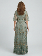 Savenora | Halter Neck Floral Maxi Dress