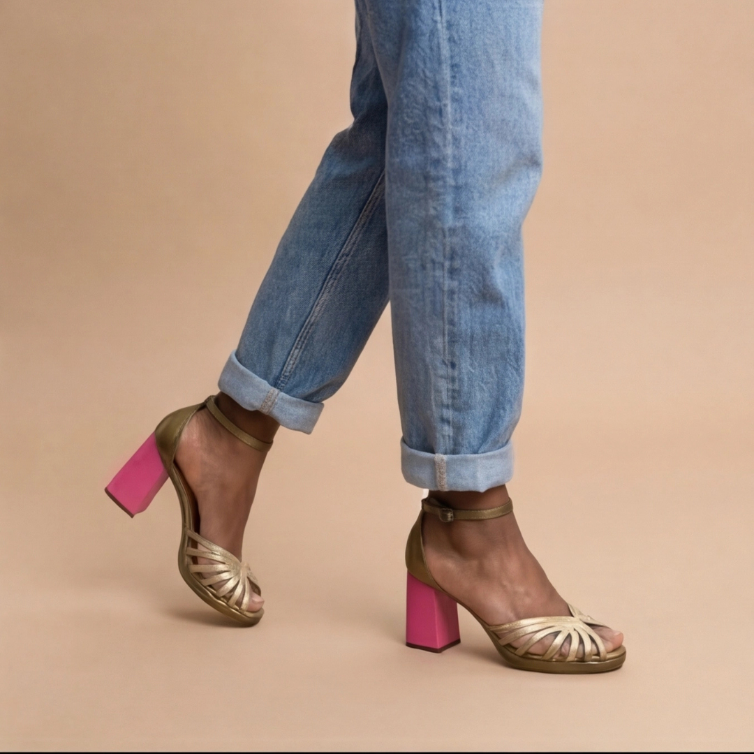 Sommerfeld™ | Elegant Gold Block Heels