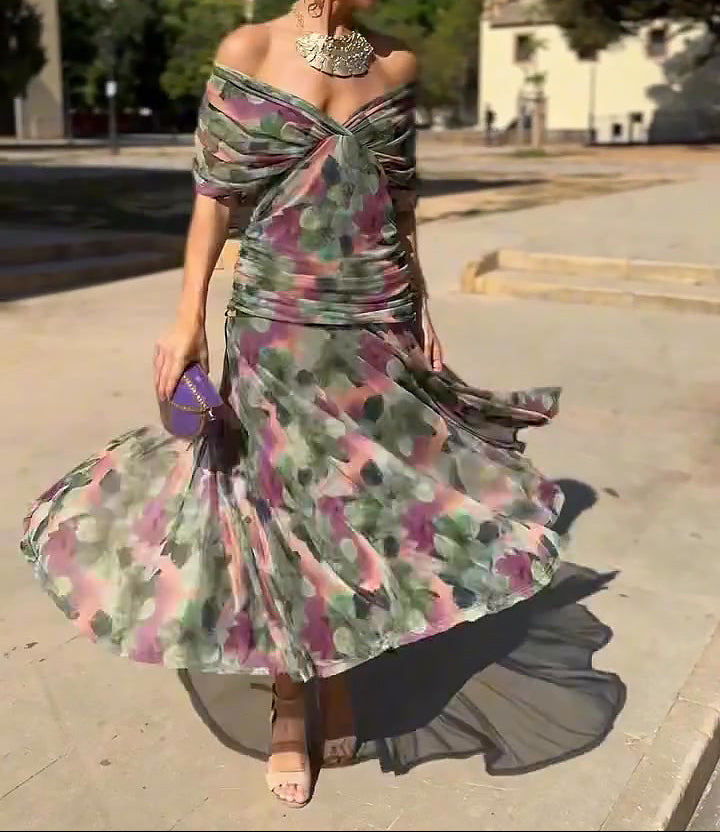 Lady™ - Elegantes Maxikleid mit V-Ausschnitt für besondere Anlässe