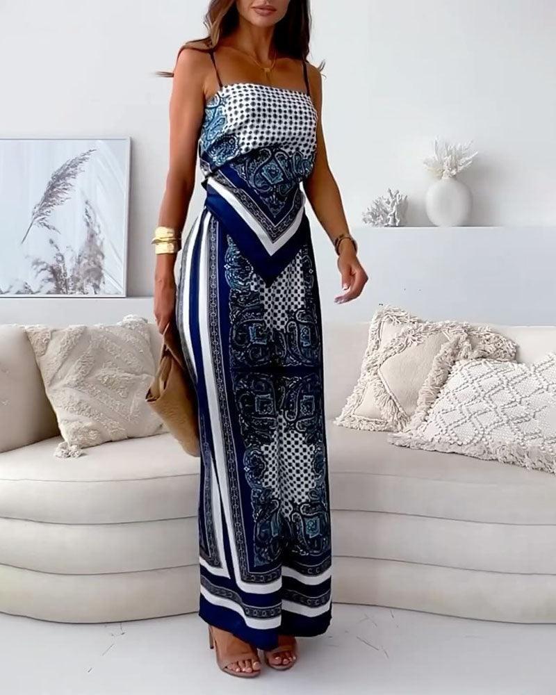 Helen | Elegantes Zweiteiliges Set mit Schnürweste und Hose für den Urlaub