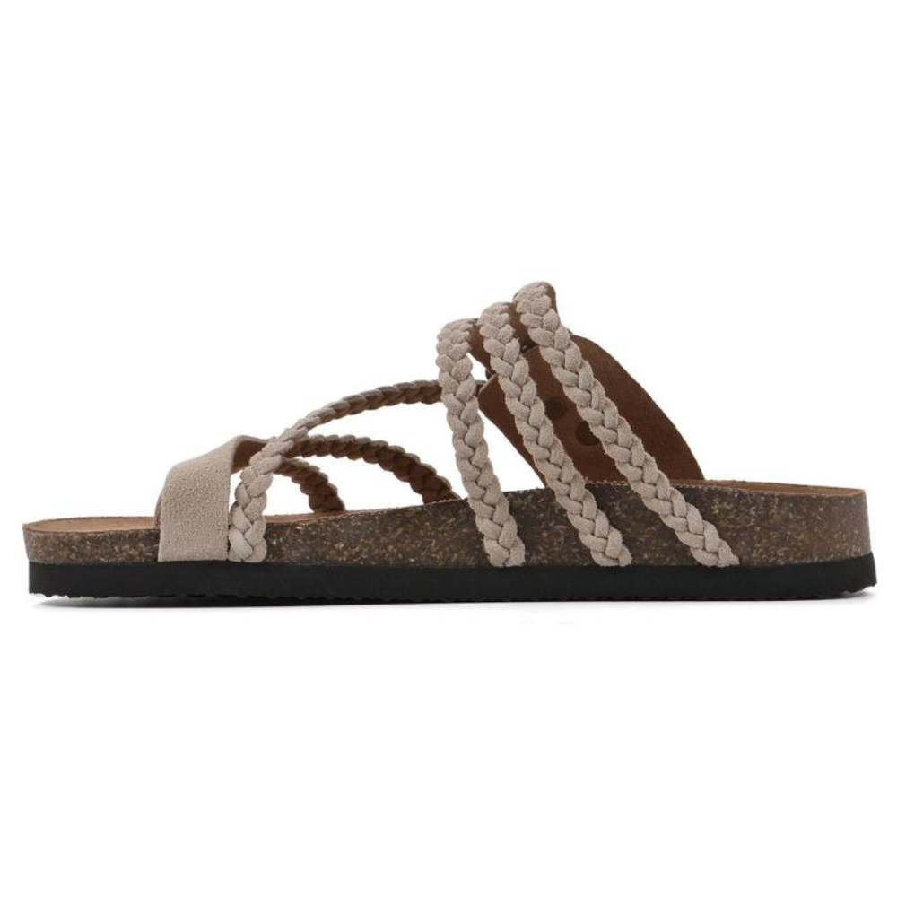 Savenora I Geflochtene Kork-Sandalen