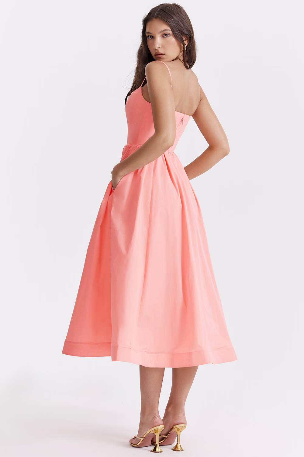ESTELLE | Elegantes Sommer-Midi-Kleid mit Korsett