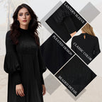 Avelyn™ - Elegantes Plisseekleid mit modischen Laternenärmeln für Damen