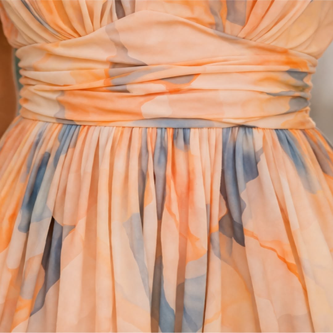 Esther™ | Aquarell-Muster Halterkleid
