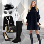 Avelyn™ - Elegantes Plisseekleid mit modischen Laternenärmeln für Damen