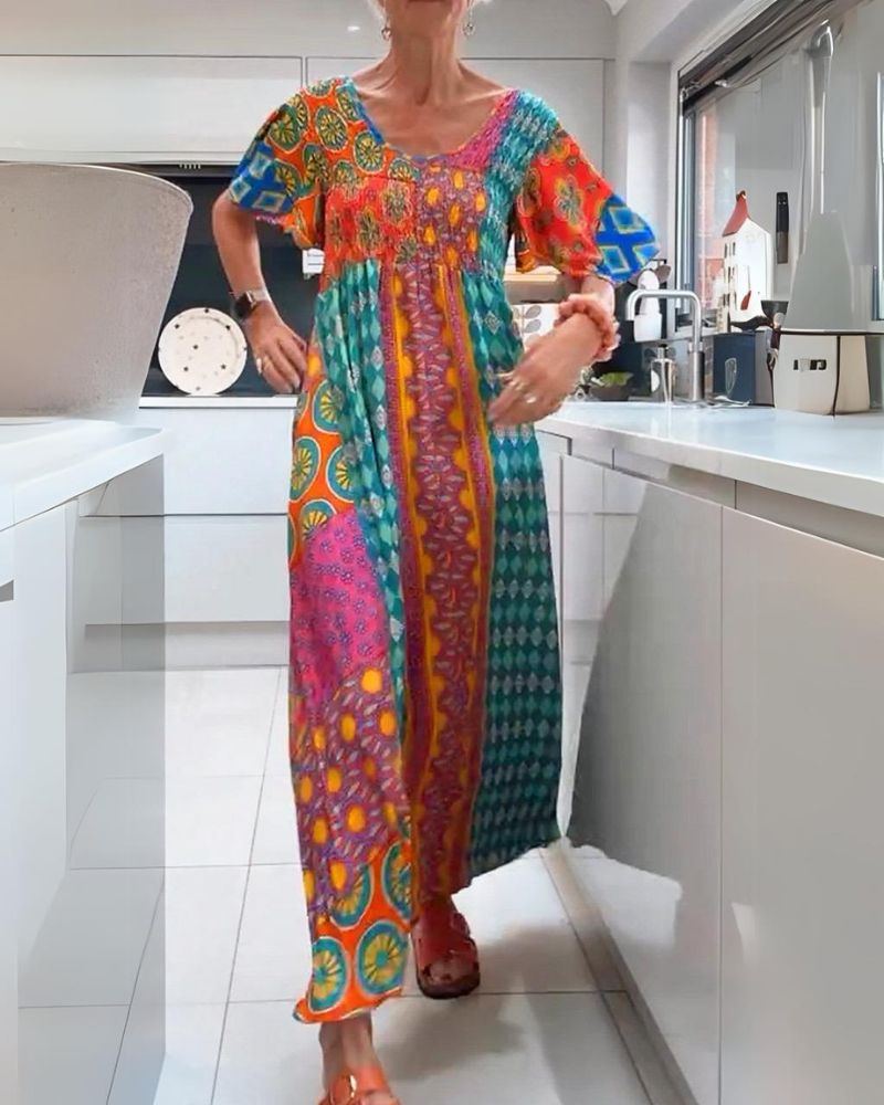 Ash™ - Farbenfrohes Boho-Kleid