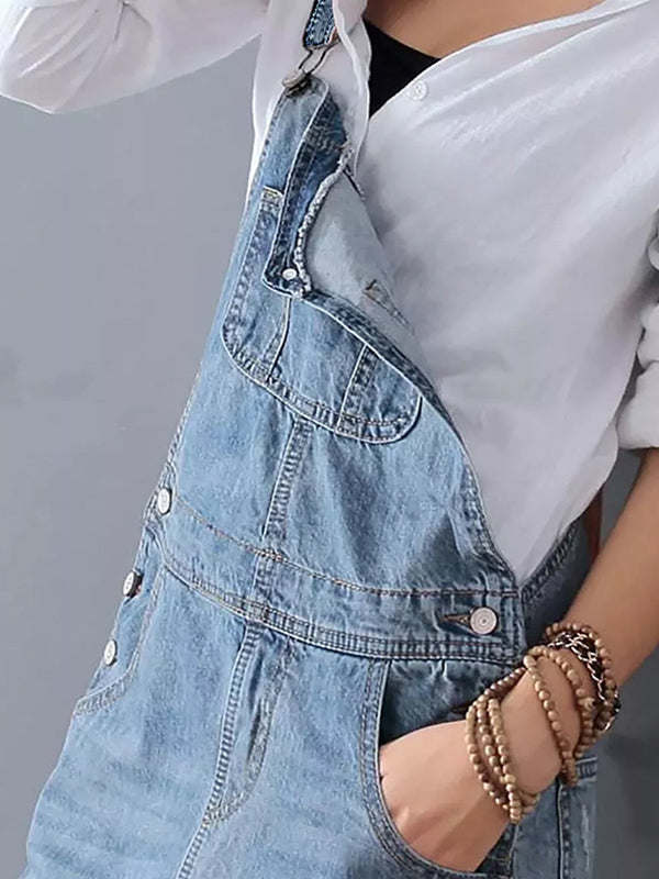 Frayla™ – Abgenutztes Jeanskleid mit Rückenschlitzdesign