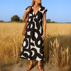 Azura™ – Komfortables, Fließendes Ibiza-Kleid mit V-Ausschnitt