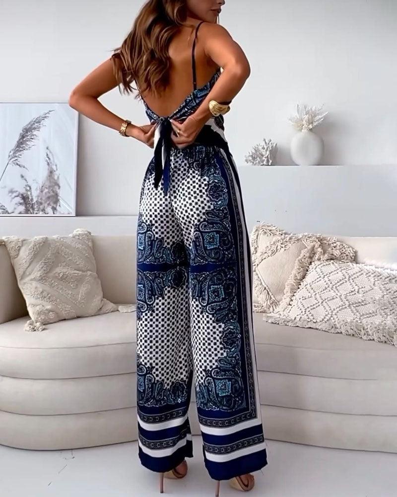 Helen | Elegantes Zweiteiliges Set mit Schnürweste und Hose für den Urlaub