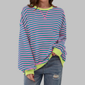 Sommerfeld | Gestreiftes Langarm-Sweatshirt mit Rundhalsausschnitt – Kaufen Sie eins, erhalten Sie eins kostenlos!