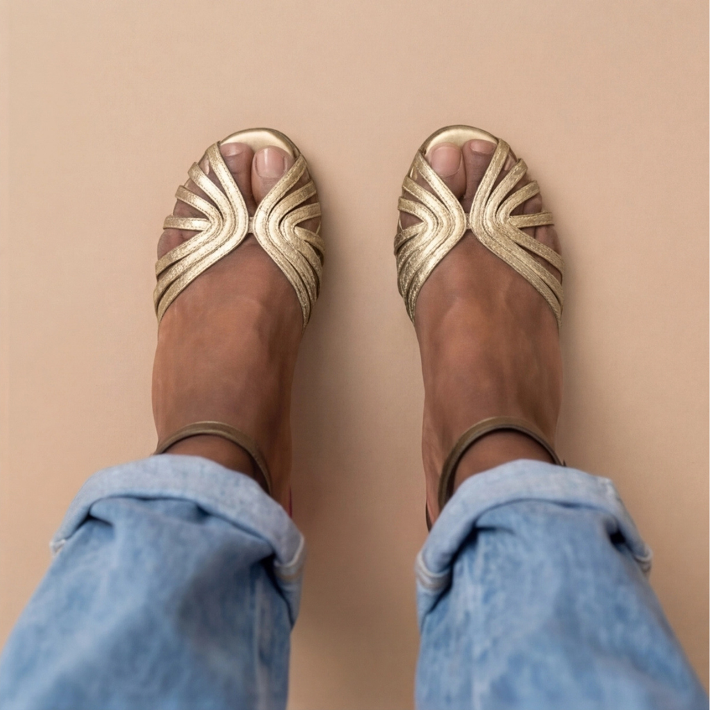 Sommerfeld™ | Elegant Gold Block Heels